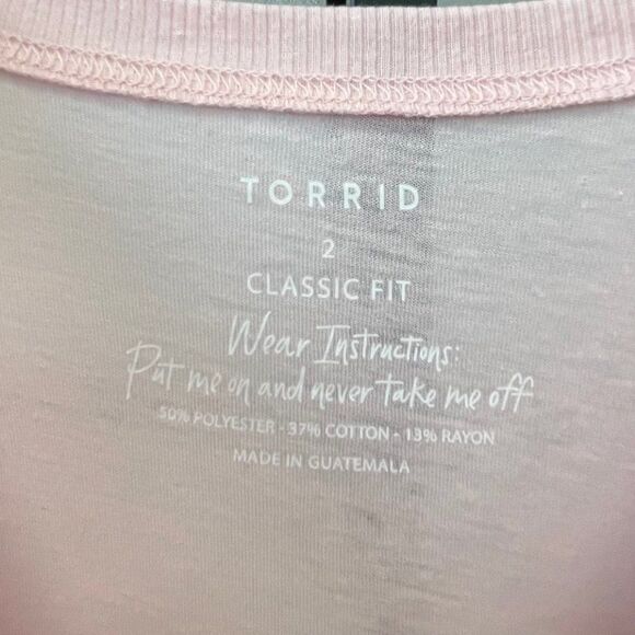 New Torrid Pink Vibrant Mama Short Sleeve Top - Size 2X - Picture 3 of 5